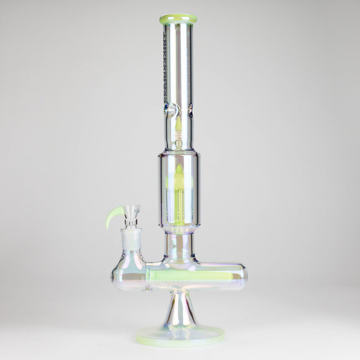 Trippy Glass Triple-Diffused Perc Bong in Green