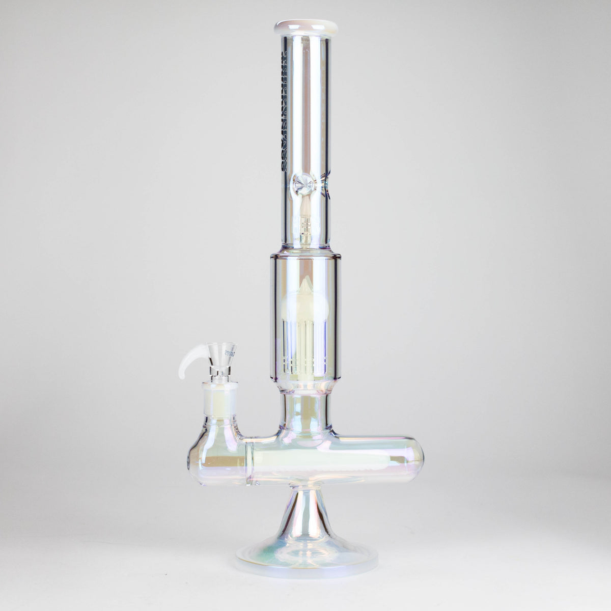 Trippy Glass Triple-Diffused Perc Bong in White