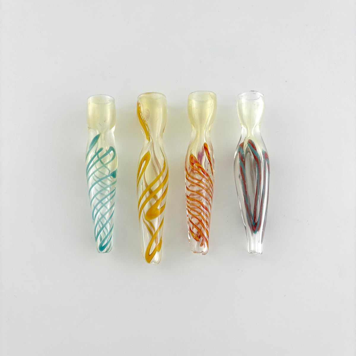 Twisted Glass Chillum Pipe 