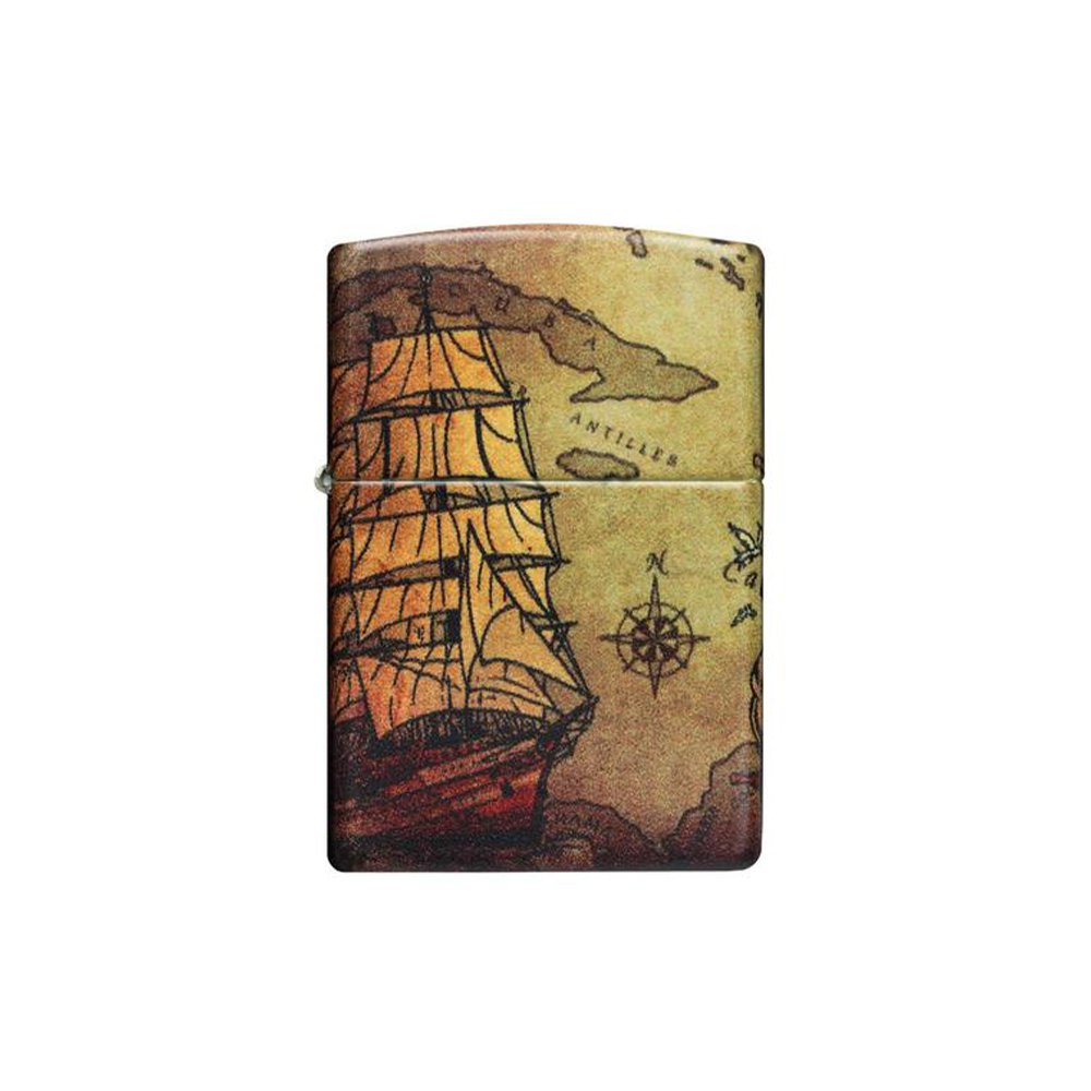 Vintage Pirate Ship Zippo Lighter