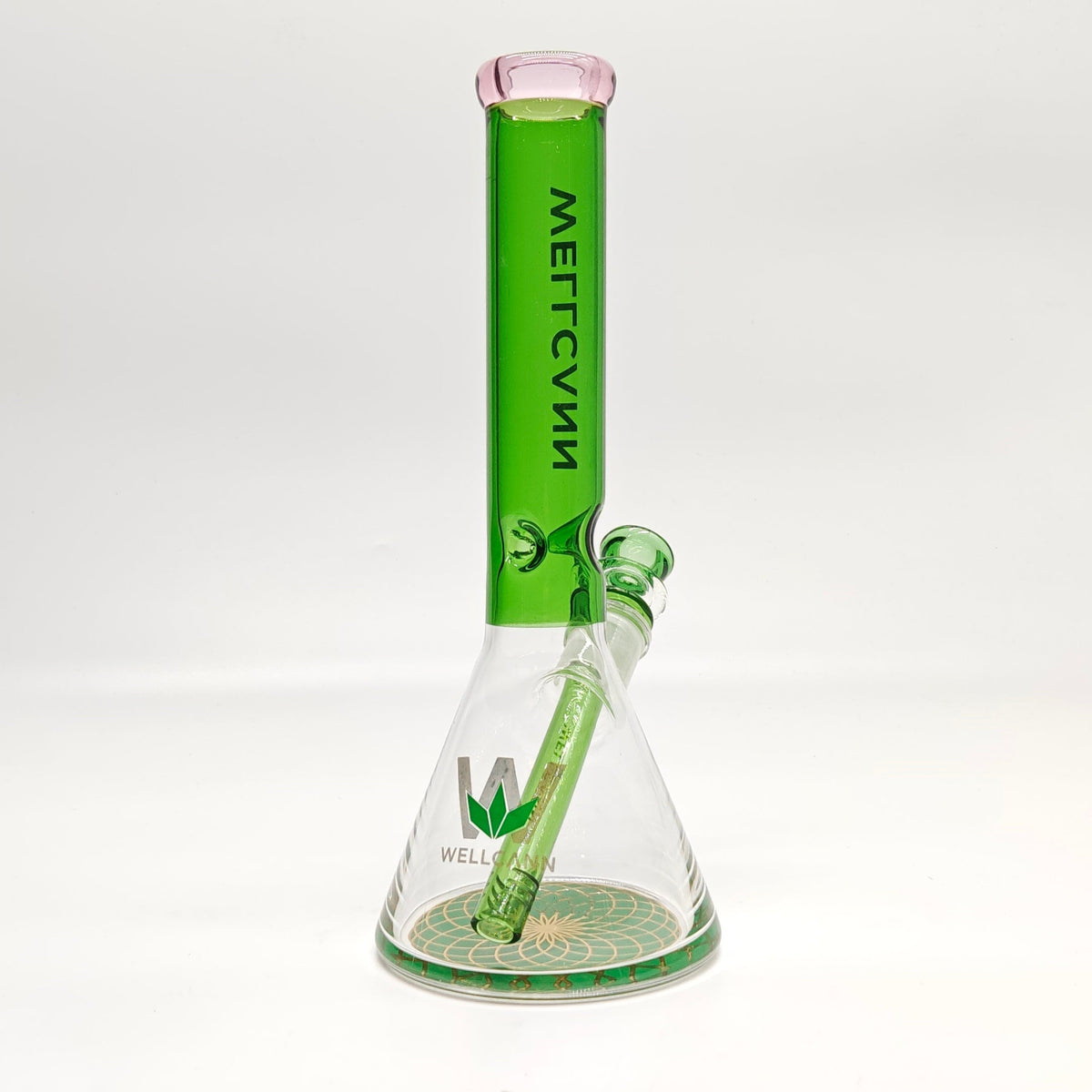 10-Inch Mini Beaker Bong in Green from Wellcann