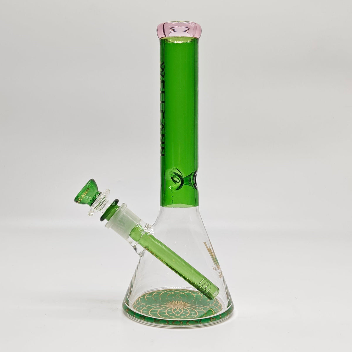 10-Inch Green Mini Beaker Bong from Wellcann