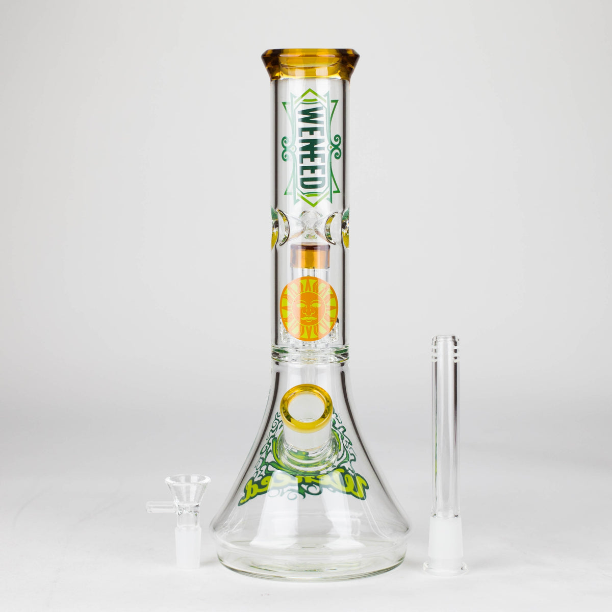 11 inch Helios Beaker Bong With Showerhead Percolator from WENEED Glass