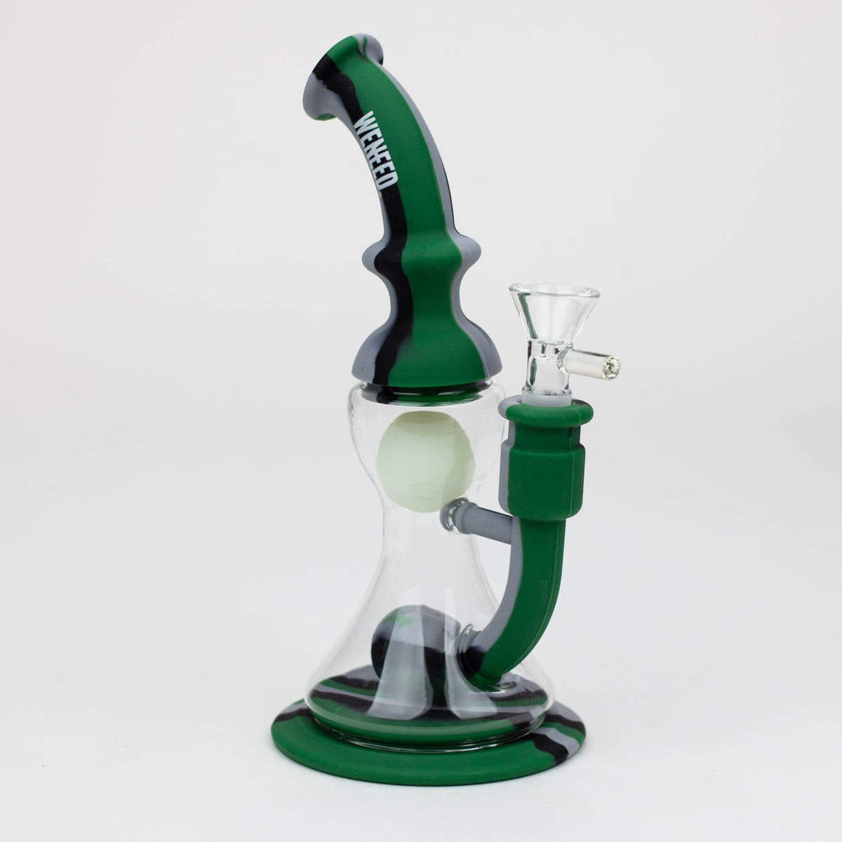 WENEED 9 inch Floating Ball Green Silicone Bong