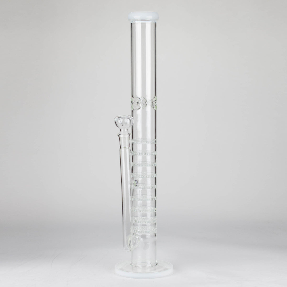 18 Inch Multi-Honeycomb Diffuser Straight Tube Bong in White