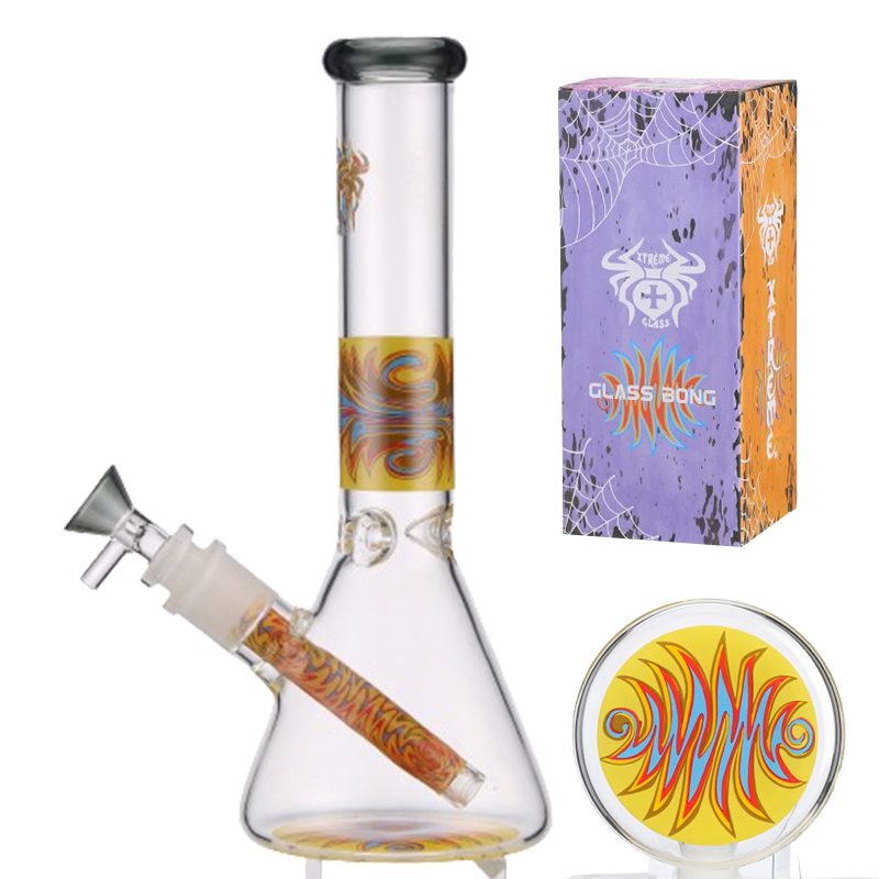 10 Inch Yellow El Fuego Beaker Bong from XTREME Glass