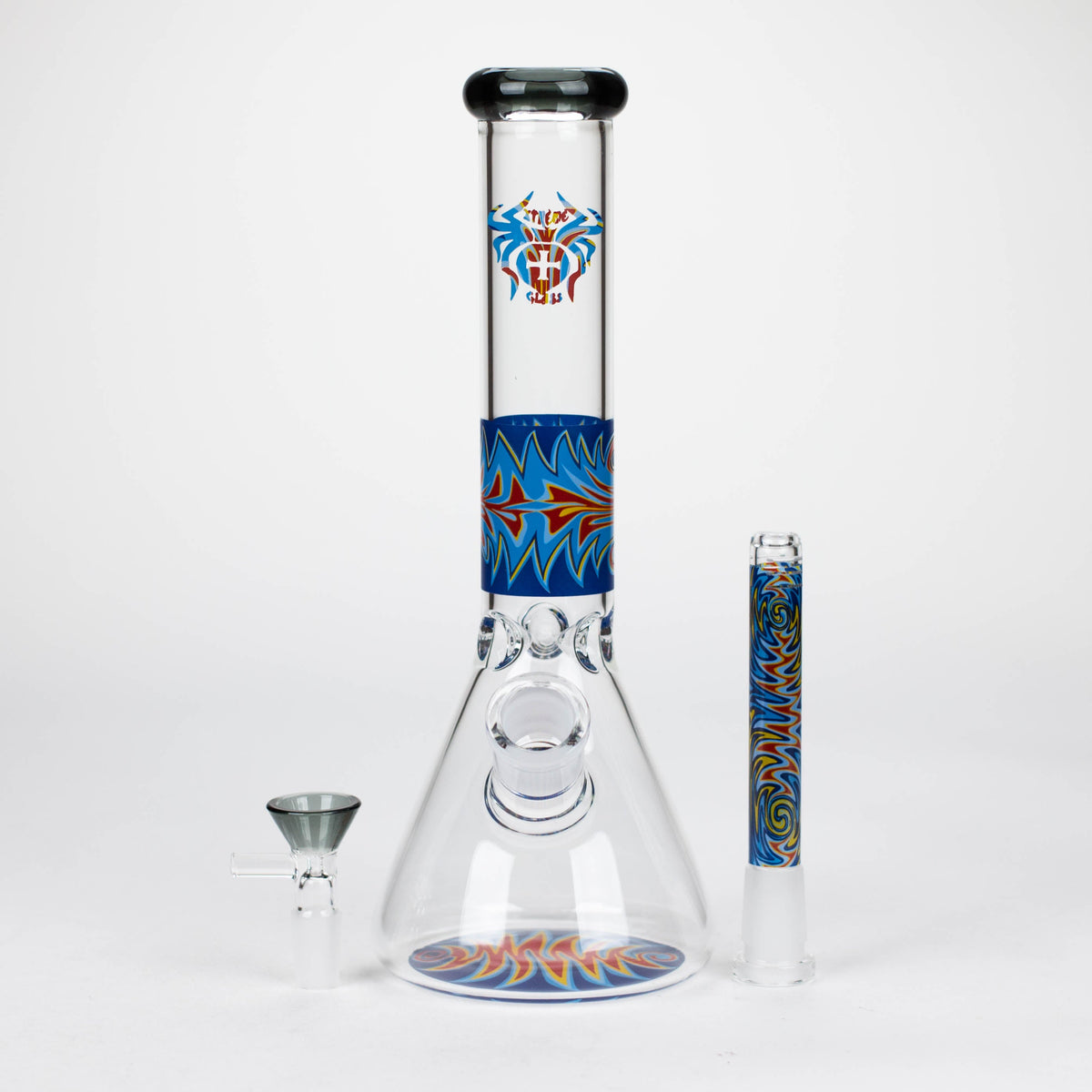 10 Inch El Fuego Beaker Bong from XTREME Glass with bowl piece and downstem