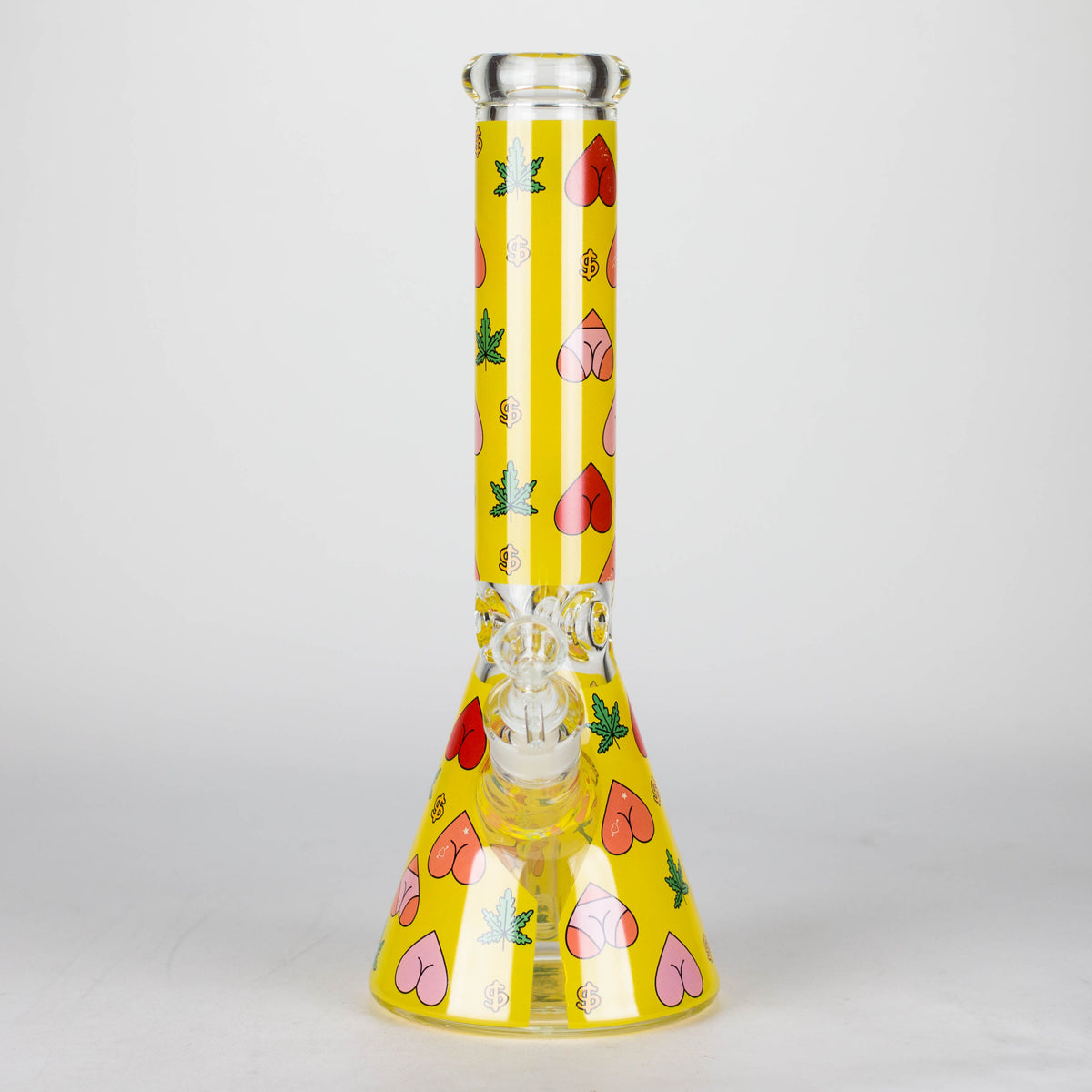 Yellow 14-Inch Thick Booty Beaker Bong