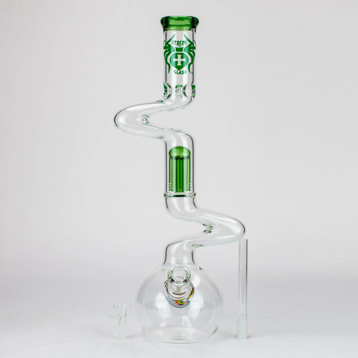 20 Inch Kink Zong Tree Perc Beaker Bong from XTREME with bowl piece and downstem