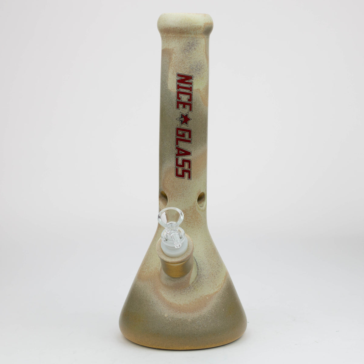 Nice Glass 13 inch Ceramic Bong Front View