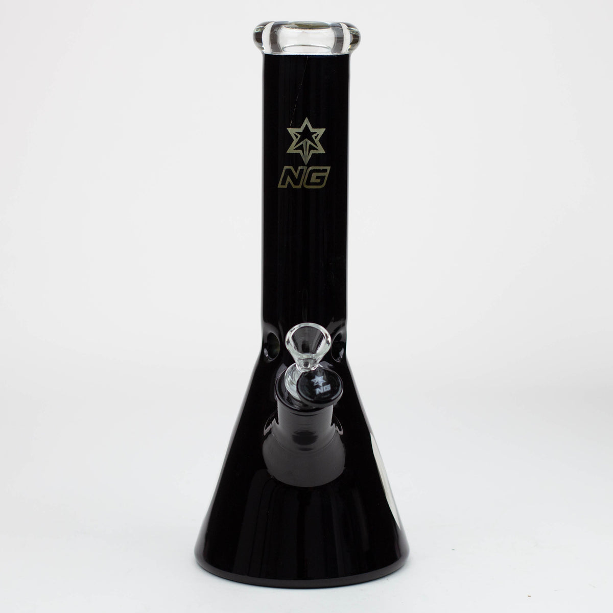 NG-13 inch Metallic Wrap Glass Beaker Bong Front View