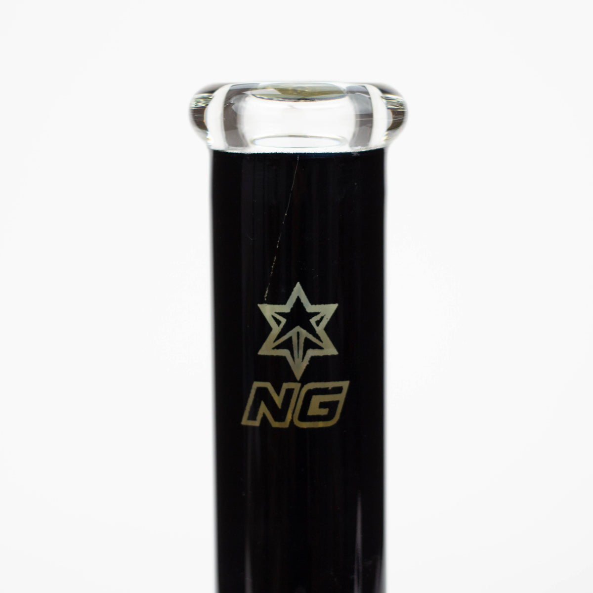 NG-13 inch Metallic Wrap Glass Beaker Bong Top View