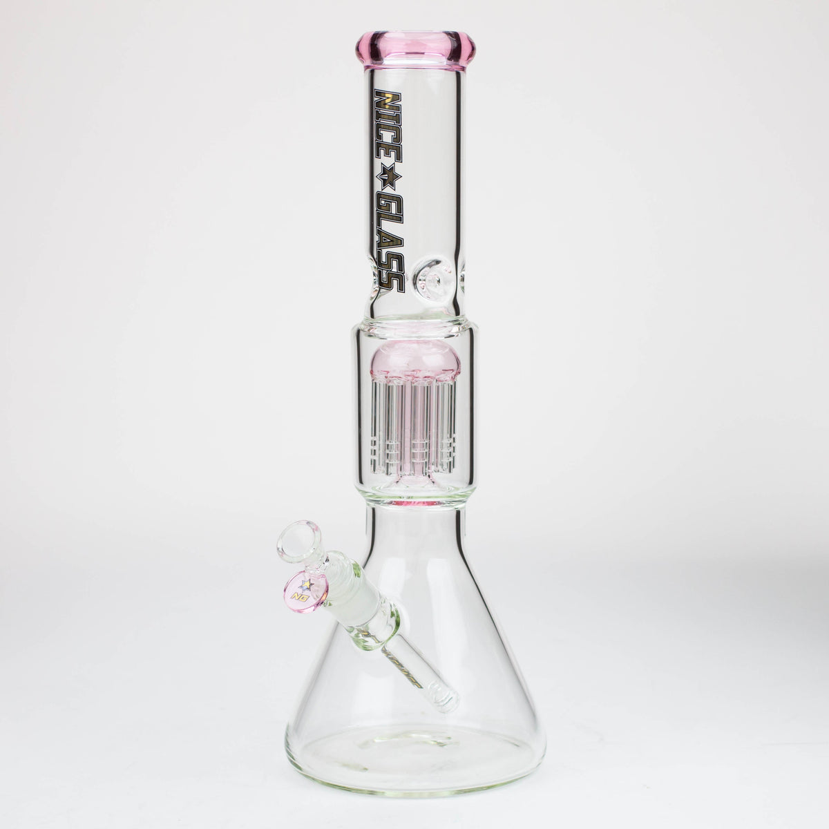 NG-16" Pink 8-Arm Tree Perc Beaker Bong