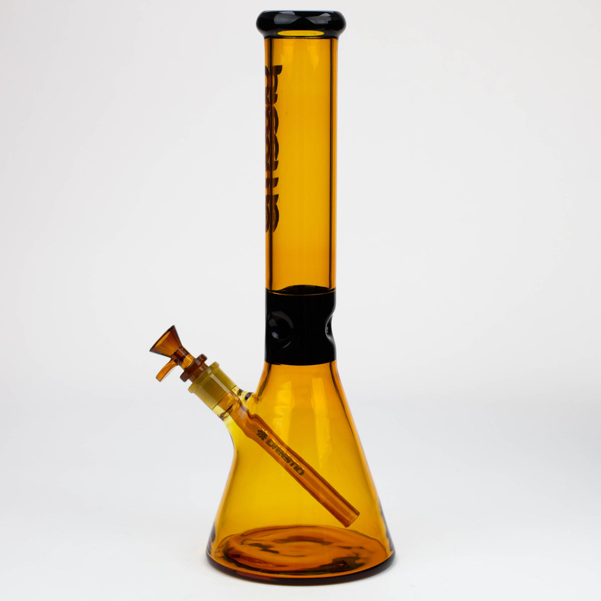 Side View of the Preemo - 15.5 inch Black Pinch Beaker Bong