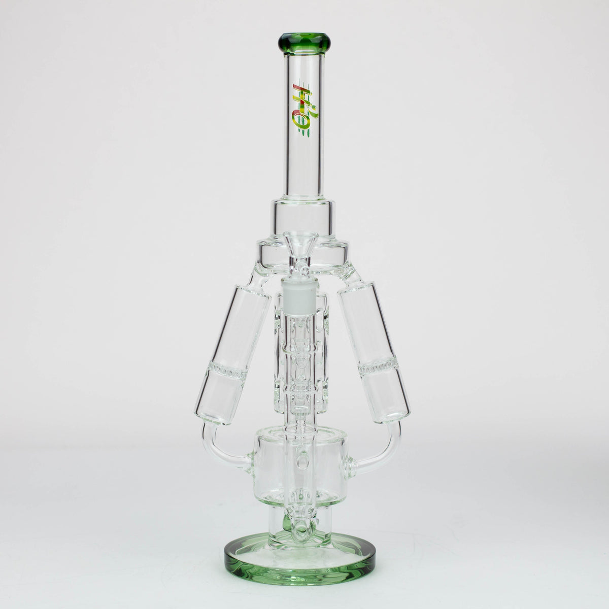 H2O 17 inch Recycler Bong with Honeycomb Percolator and Water Diffuser