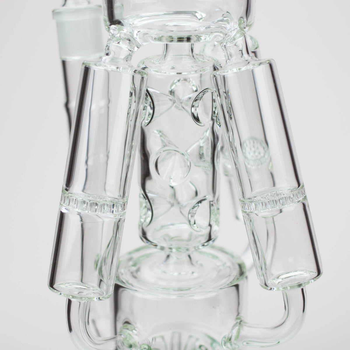 H2O 17 inch Recycler Bong with Honeycomb Percolator with 9 pinched Ice Catcher