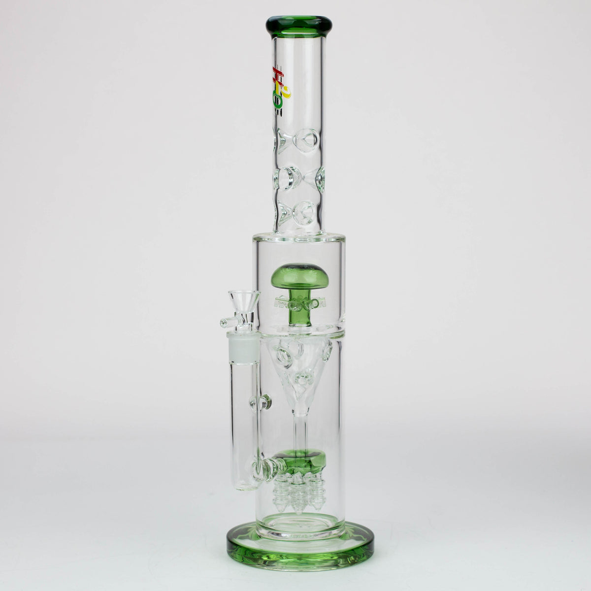 H2O 17 inch Green Mushroom Diffuser Bong