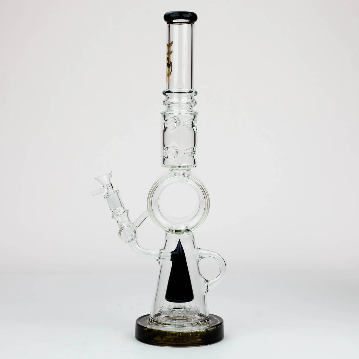 Side View of the 18" H2O Cone Diffuser Glass Bong