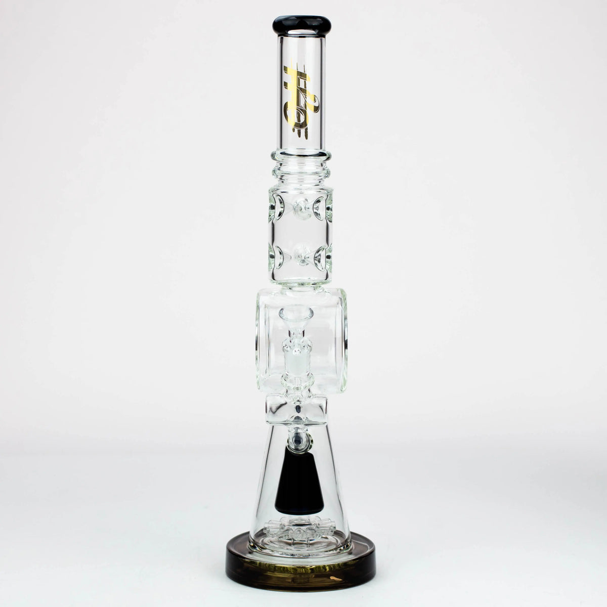 Front View of the 18" H2O Cone Diffuser Glass Bong