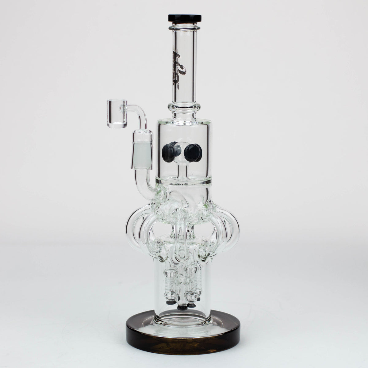 H2O 15 inch Black Recycler Dab Rig