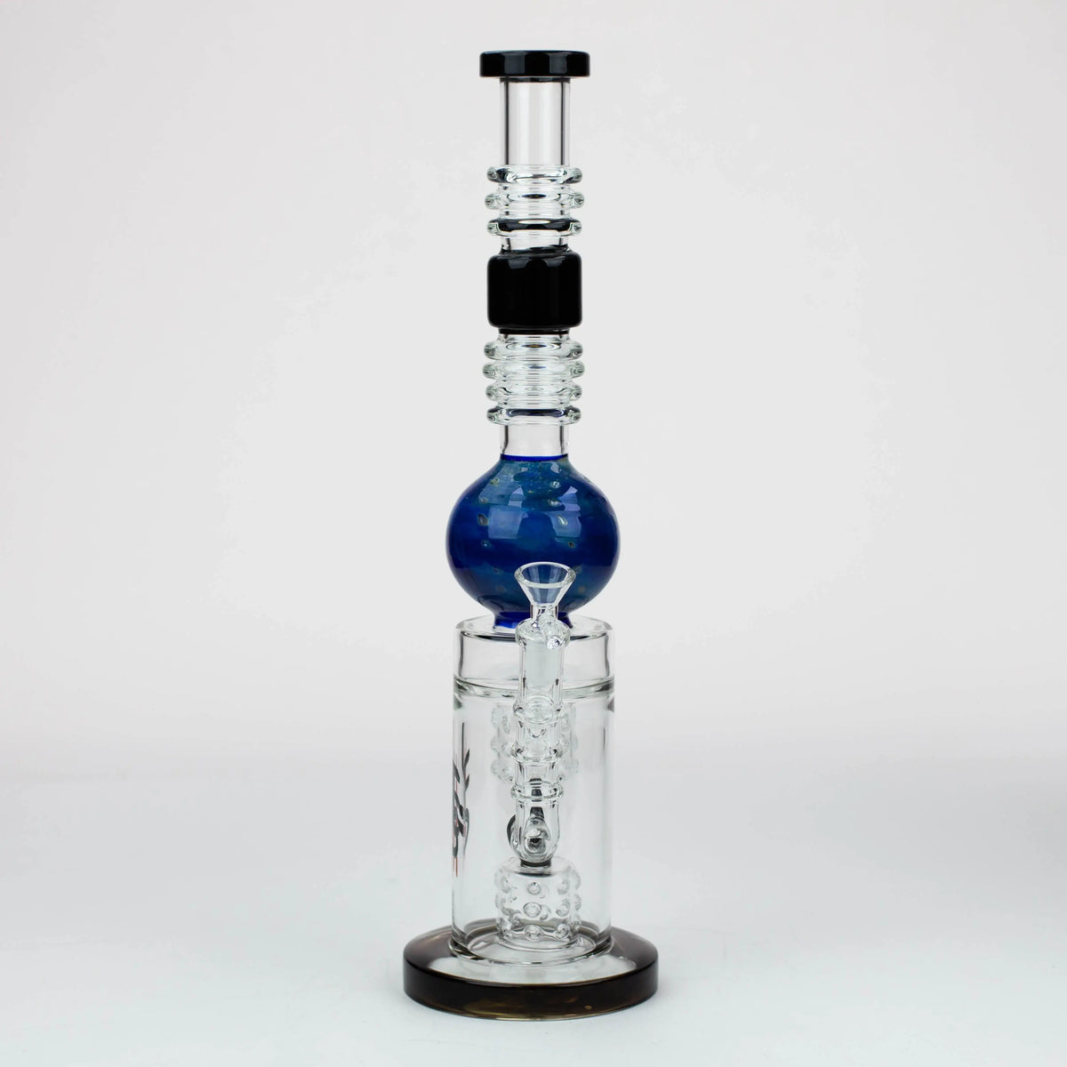 Front View of the H2O 15" Gold Fumed Sphere Glass Bong