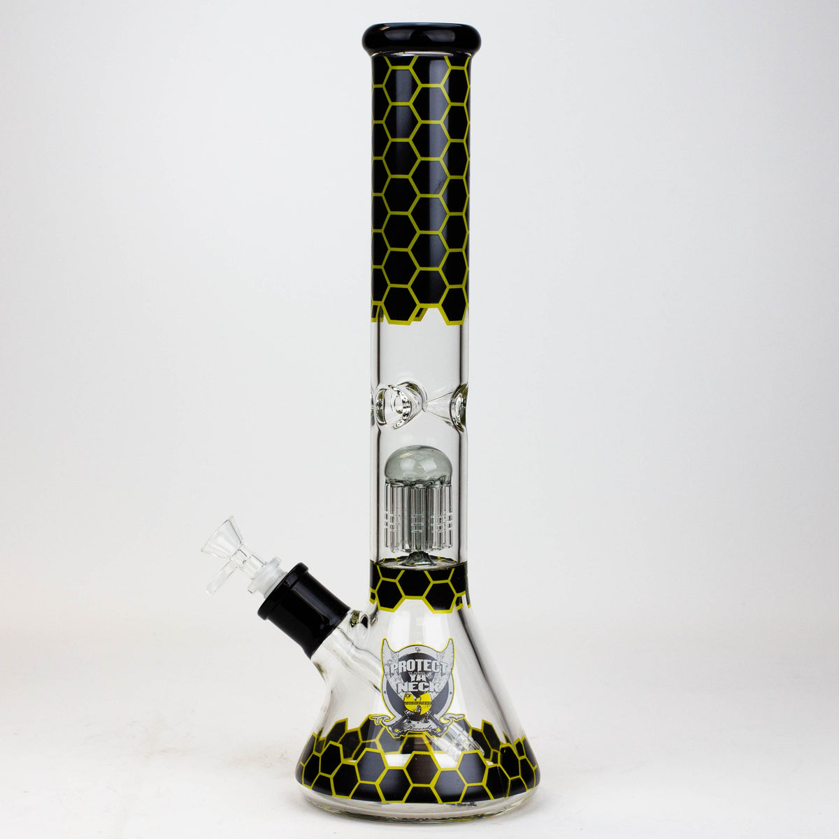 Protect Ya Neck-15.5" 8-Tree Arm Perc Glass Bong Side View