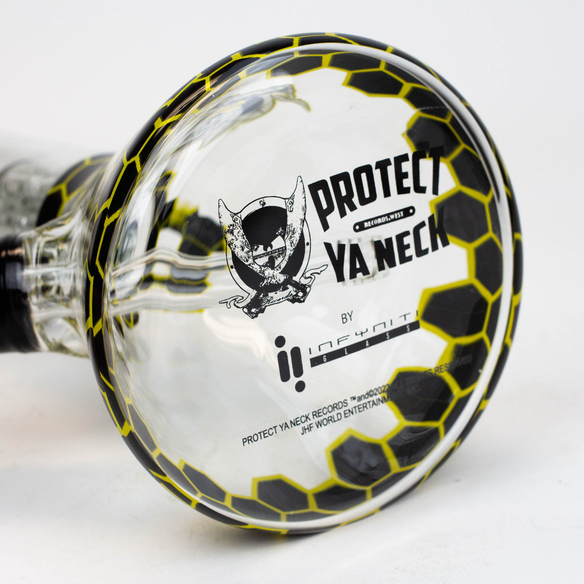 Protect Ya Neck-15.5" 8-Tree Arm Perc Glass Bong INFYNITI Logo On Base