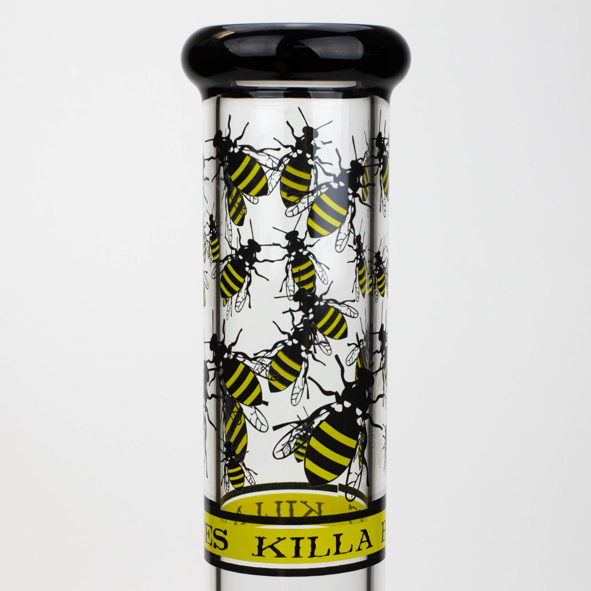 Killa Bees Glass Neck Design on the PROTECT YA NECK- 15.5 inch 7 Tree Arm Percolator Bong