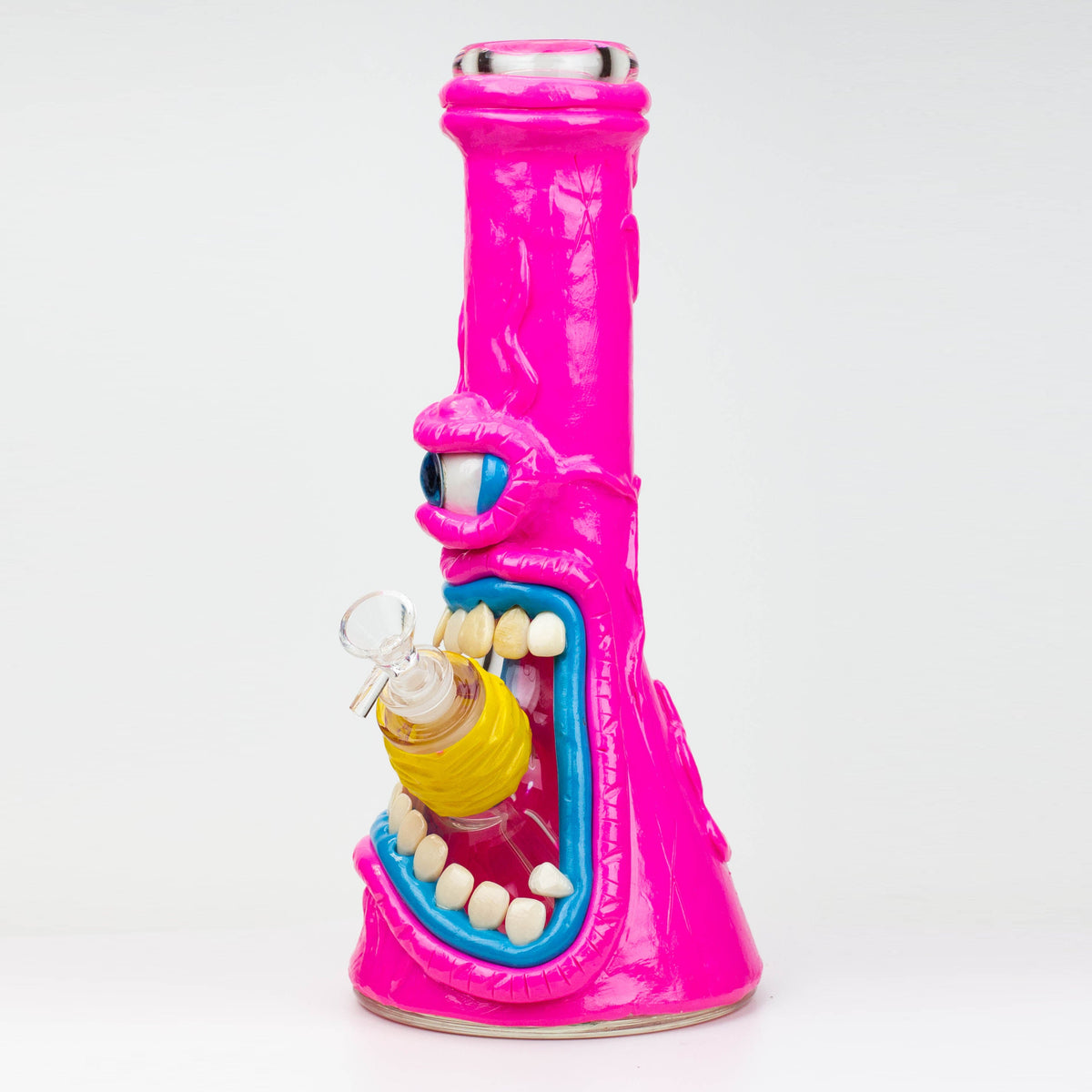 Monstrous 12.5" Artistic Resin Cool Pink Bong