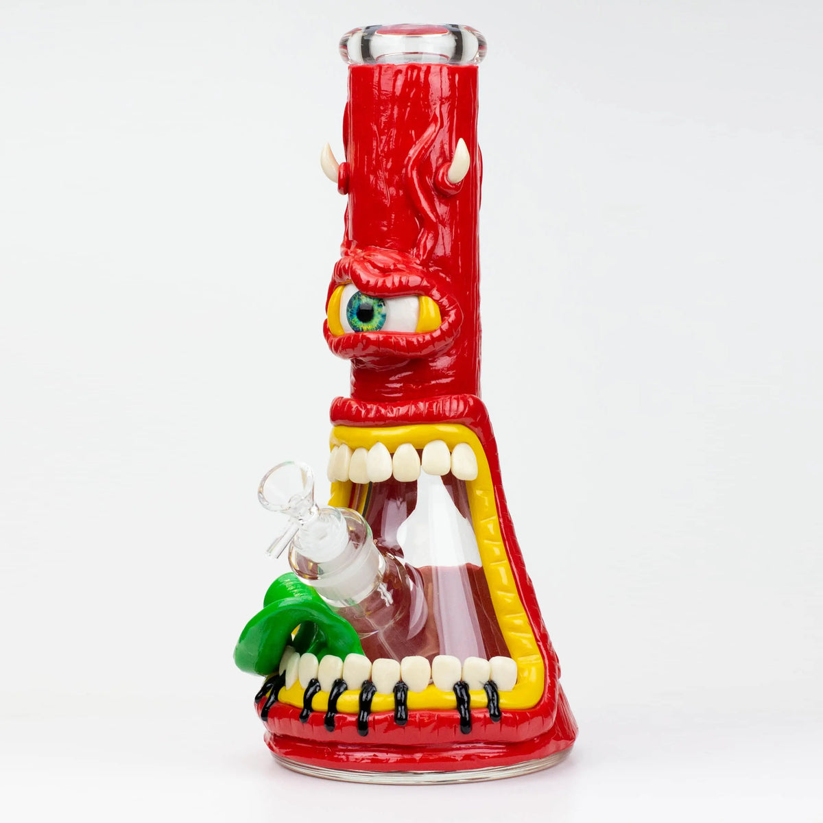 Angry Troll 12.5" Resin 3D Glass Beaker Bong - Red - Canada