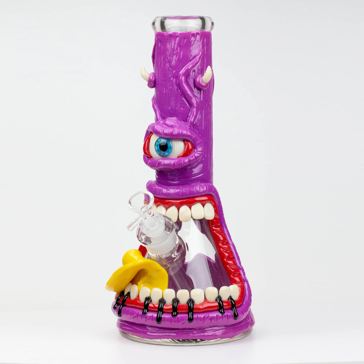 Angry Troll 12.5" Resin 3D Glass Beaker Bong - Purple - Canada