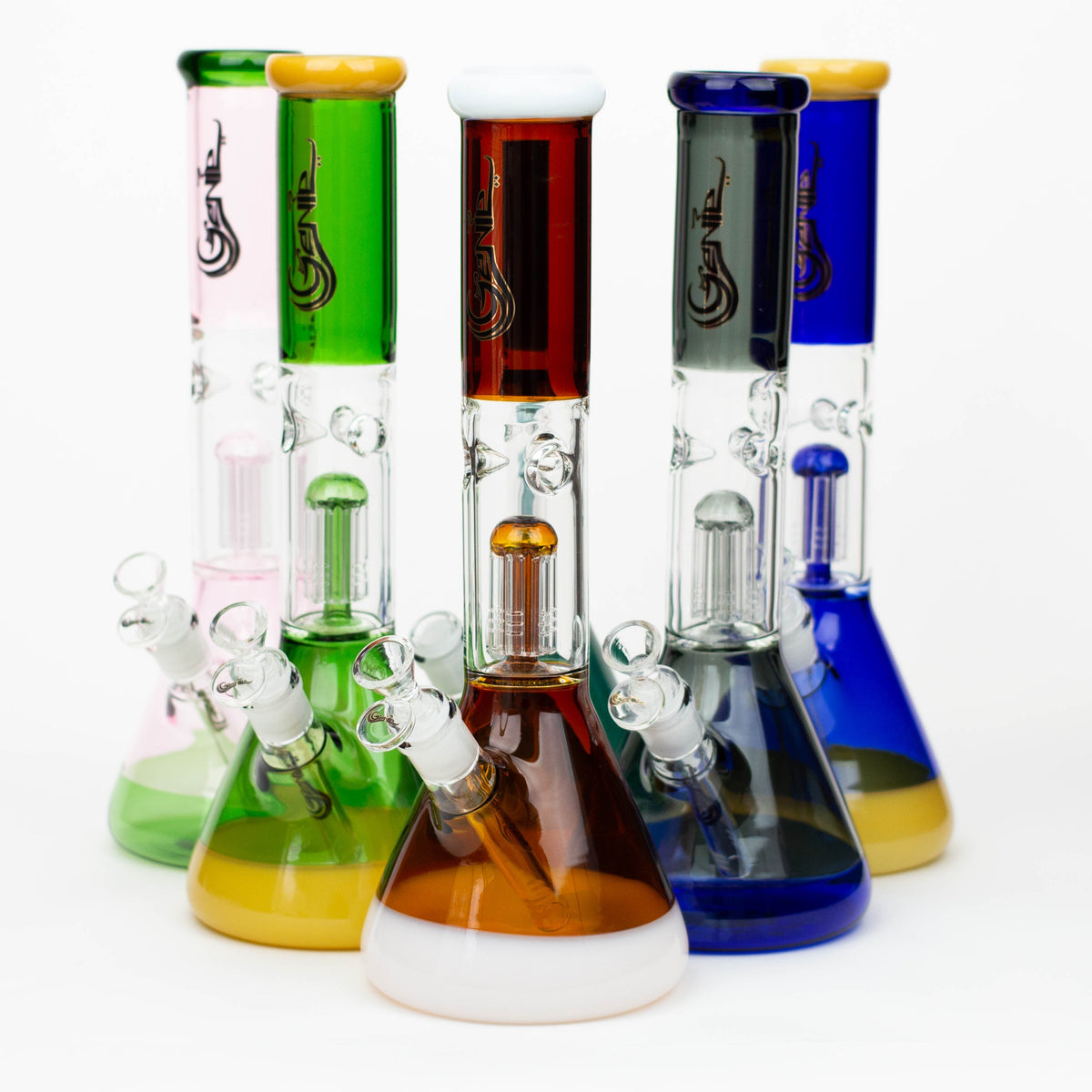 14.5" Genie-Tree Arms Two Tone Glass Water Bong Canada