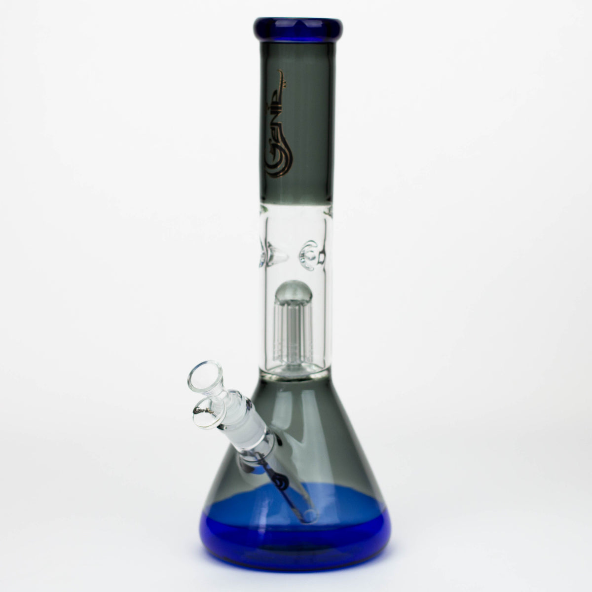 14.5" Genie-Tree Arms Two Tone Glass Water Bong T Black and blue canada