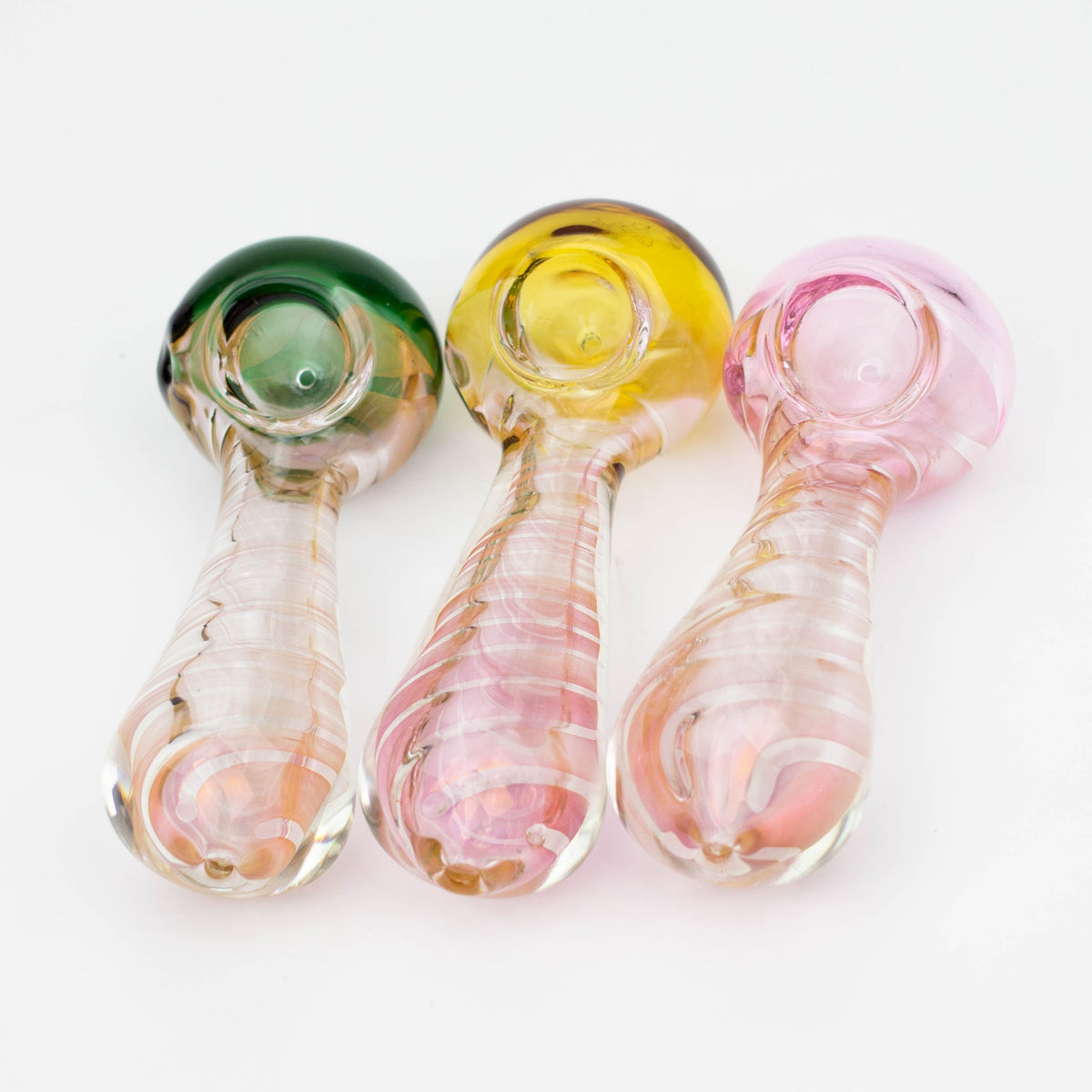 5" Gold Fumed Twisted Glass Hand Pipe Canada