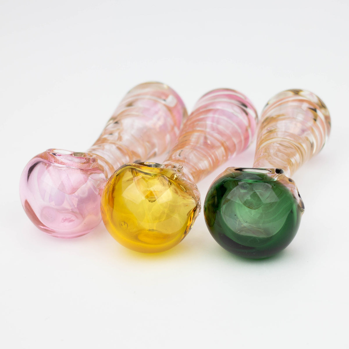 Gold Fumed Twisted Glass Pipes For Weed Canada