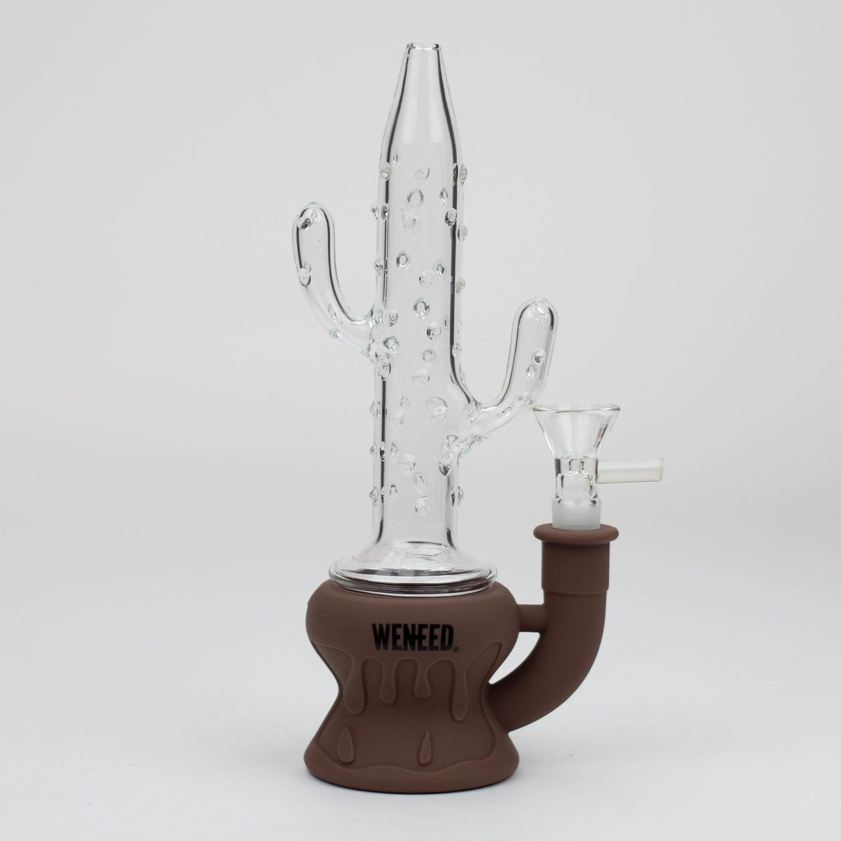 WENEED®- 9" Silicone Cactus Bong - Brown - Canada