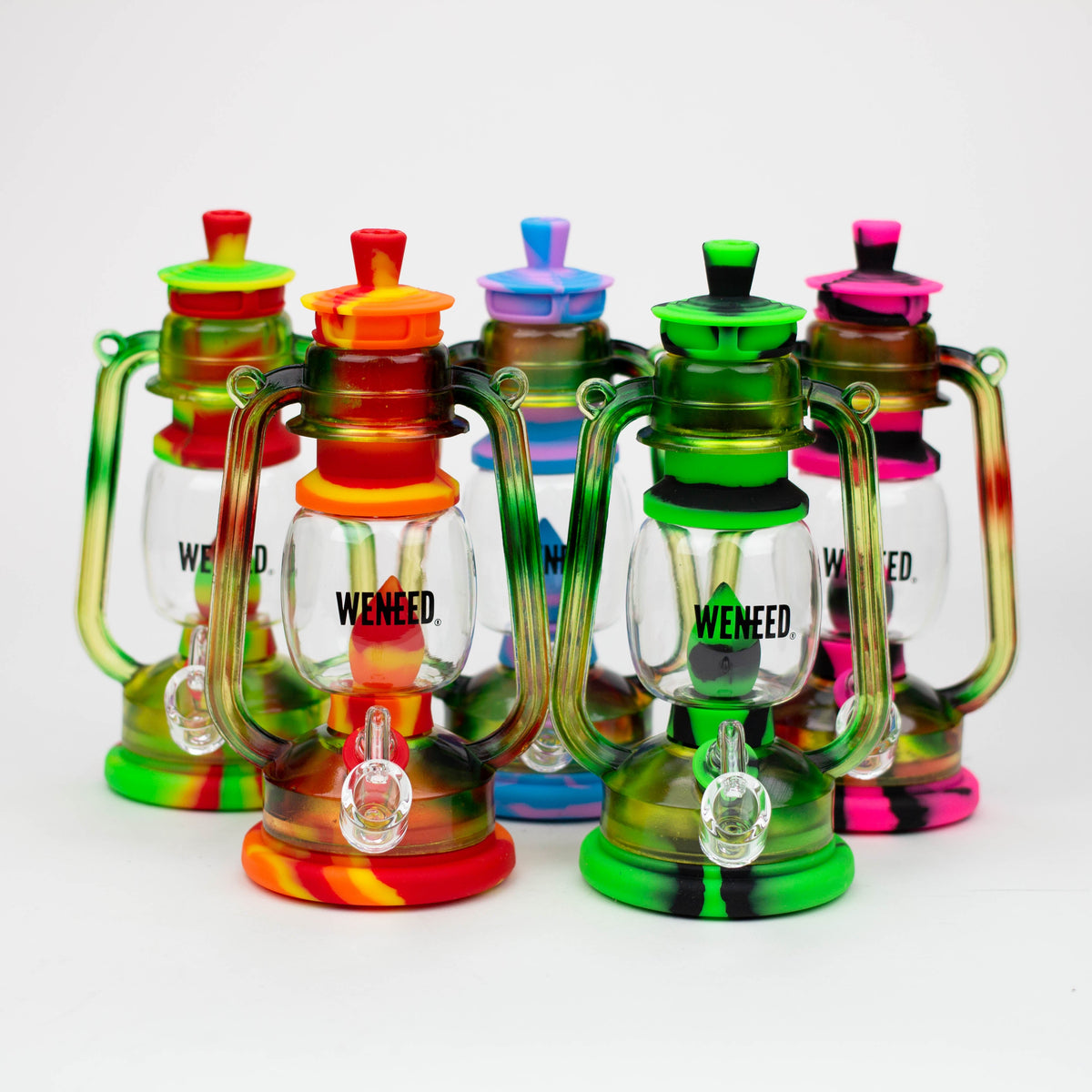 WENEED 10 inch Lantern Silicone Dab Rig