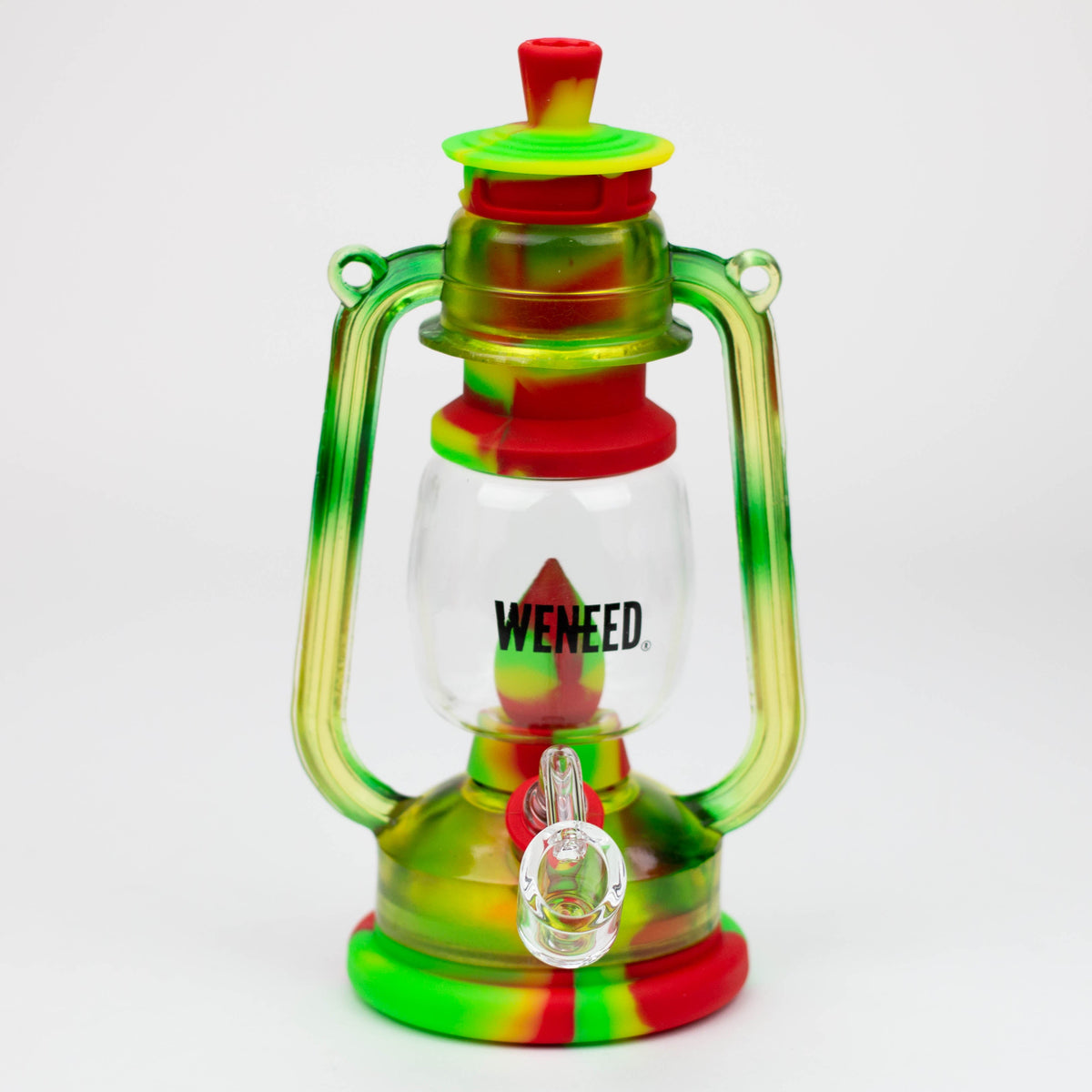 WENEED 10 inch Silicone Dab Rig in Rasta Color