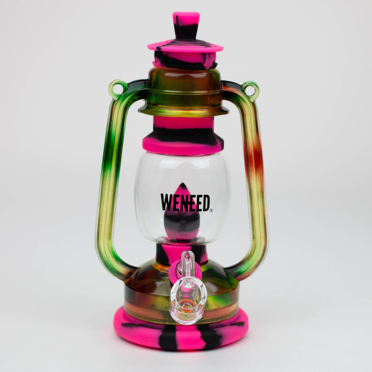 WENEED 10 inch Lantern Silicone Dab Rig in Pink