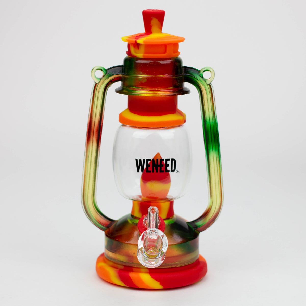 WENEED 10 inch Lantern Silicone Dab Rig in Orange