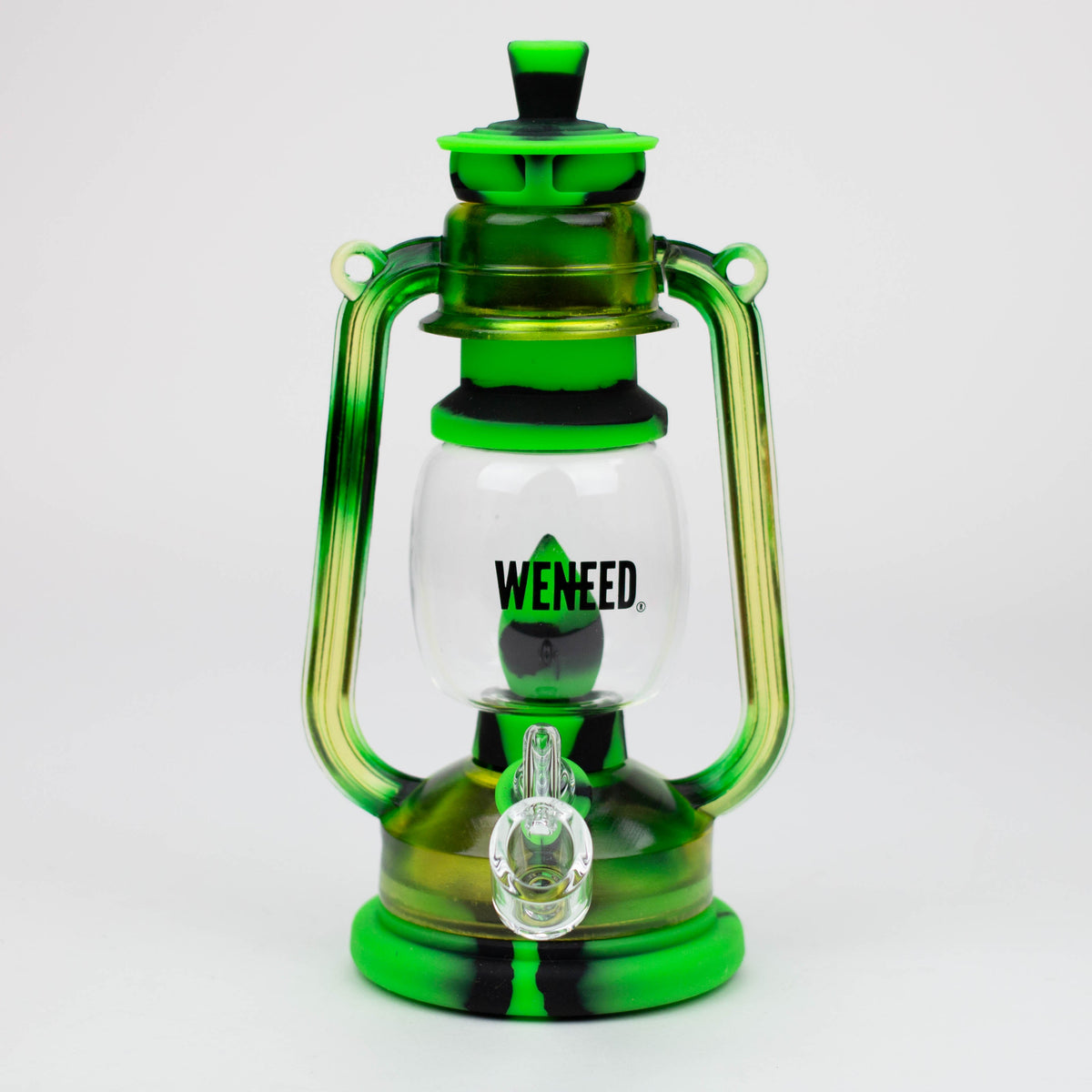 WENEED 10 inch Lantern Silicone Dab Rig in Green