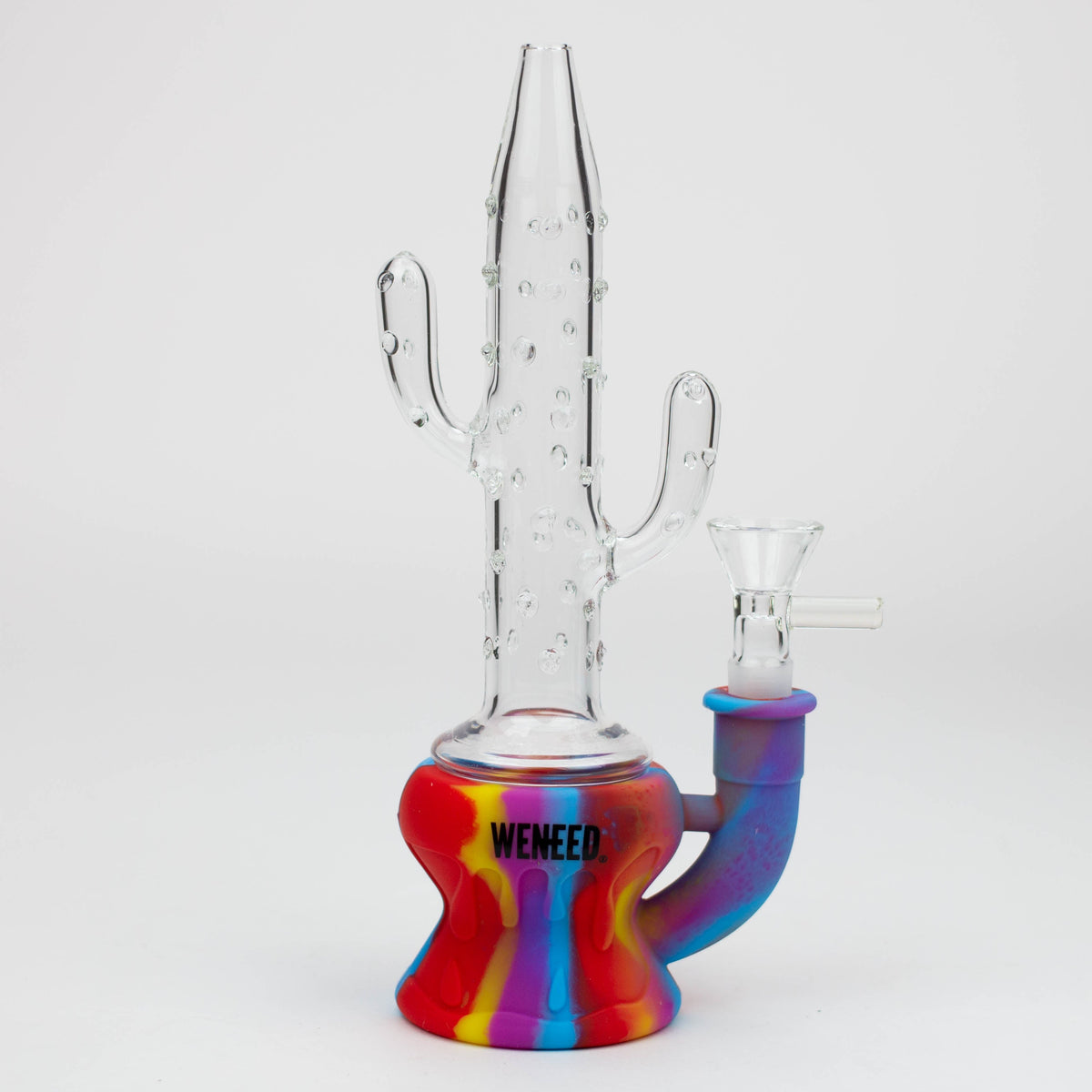 WENEED®- 9" Silicone Cactus Bong - Canada - Purple And Yellow