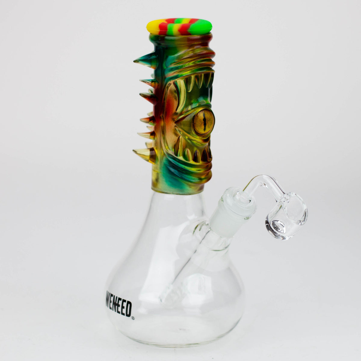 Side View of the WENEED®- 10" Resin Eye Silicone Dab Rig Sold In Canada