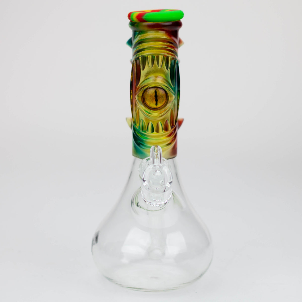 Front View of the WENEED®- 10" Resin Eye Silicone Dab Rig