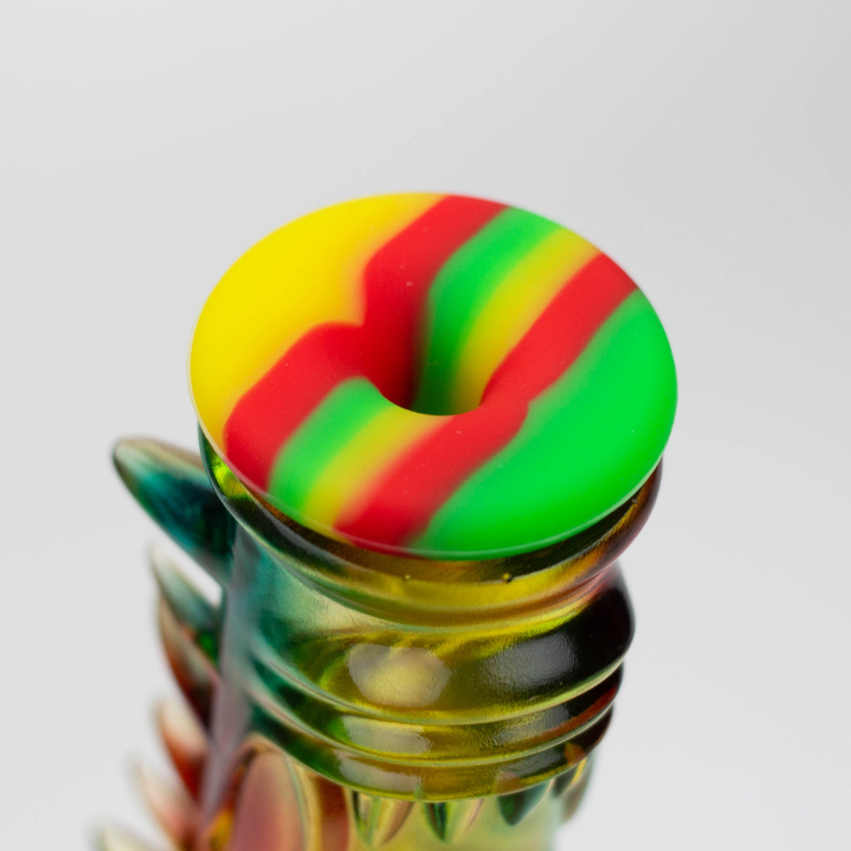 Top Tube View of the WENEED  10 inch Resin Eye Silicone Dab Rig