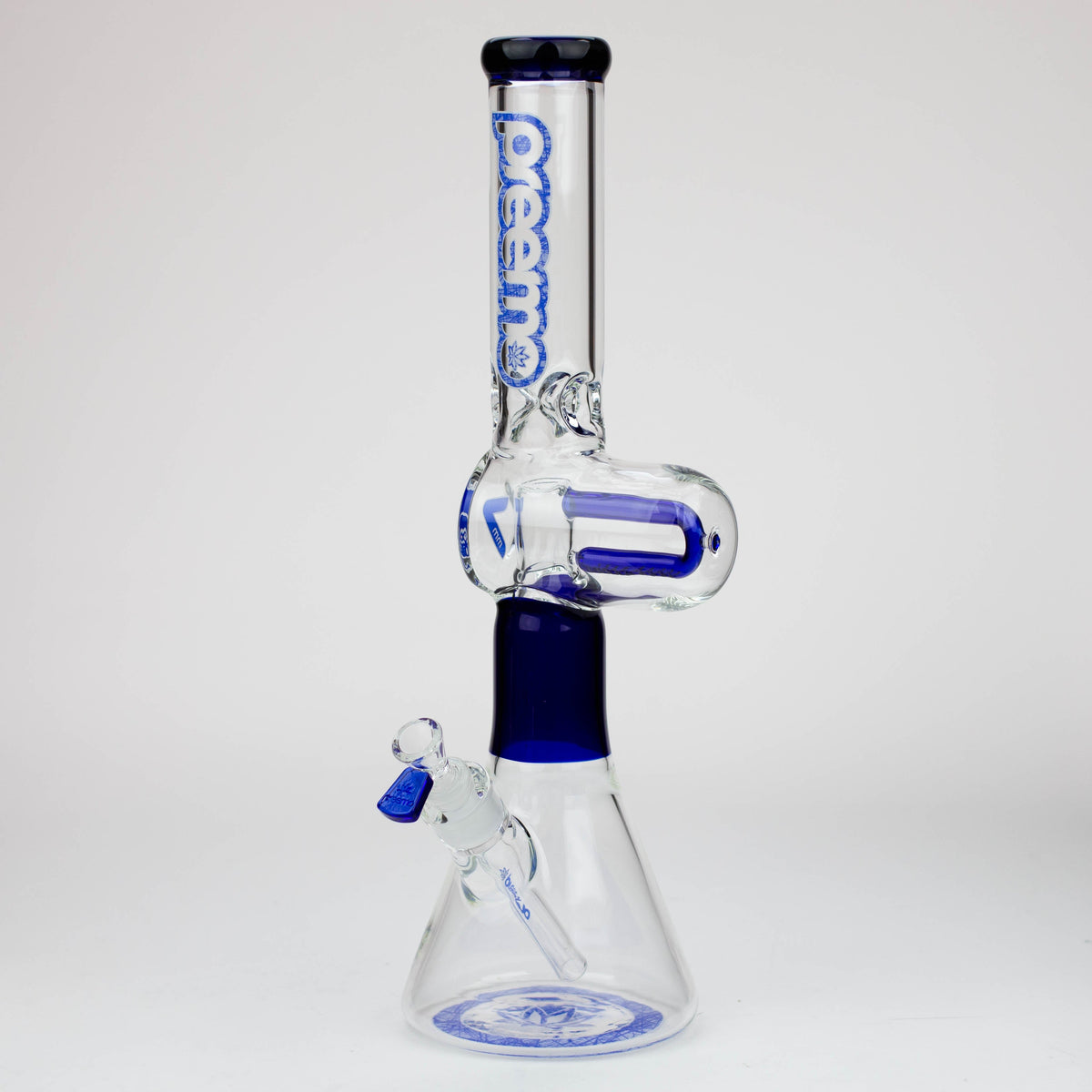 Preemo 18 inch U-Shape Blue Percolator Bong