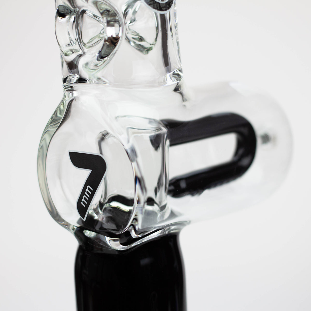 Close Up View of the Preemo 18 inch Bong's U-shaped Percolator 