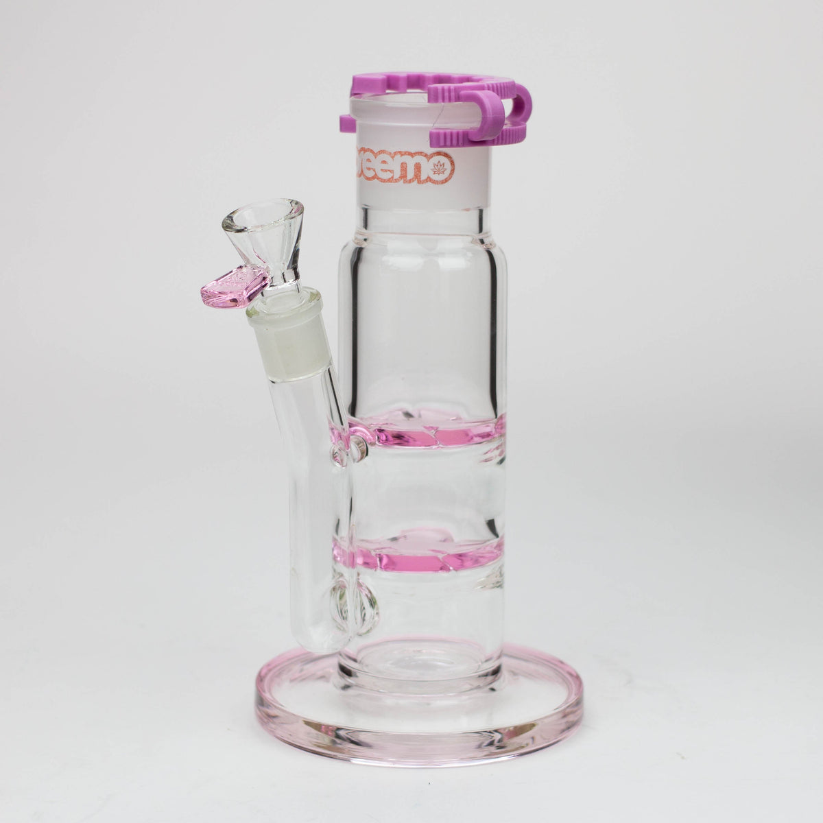 preemo - 9.5" Dual Cyclone Pink Percolator Bong