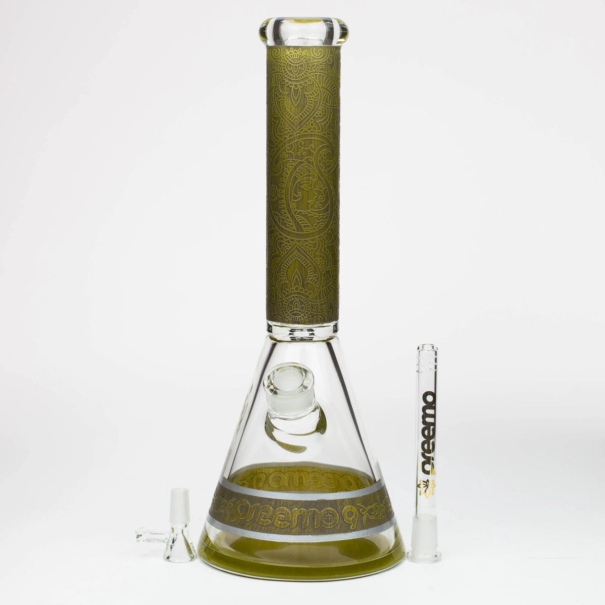 Preemo 15 inch Sandblasted Thick Beaker Bong with Downstem And herb bowl piece