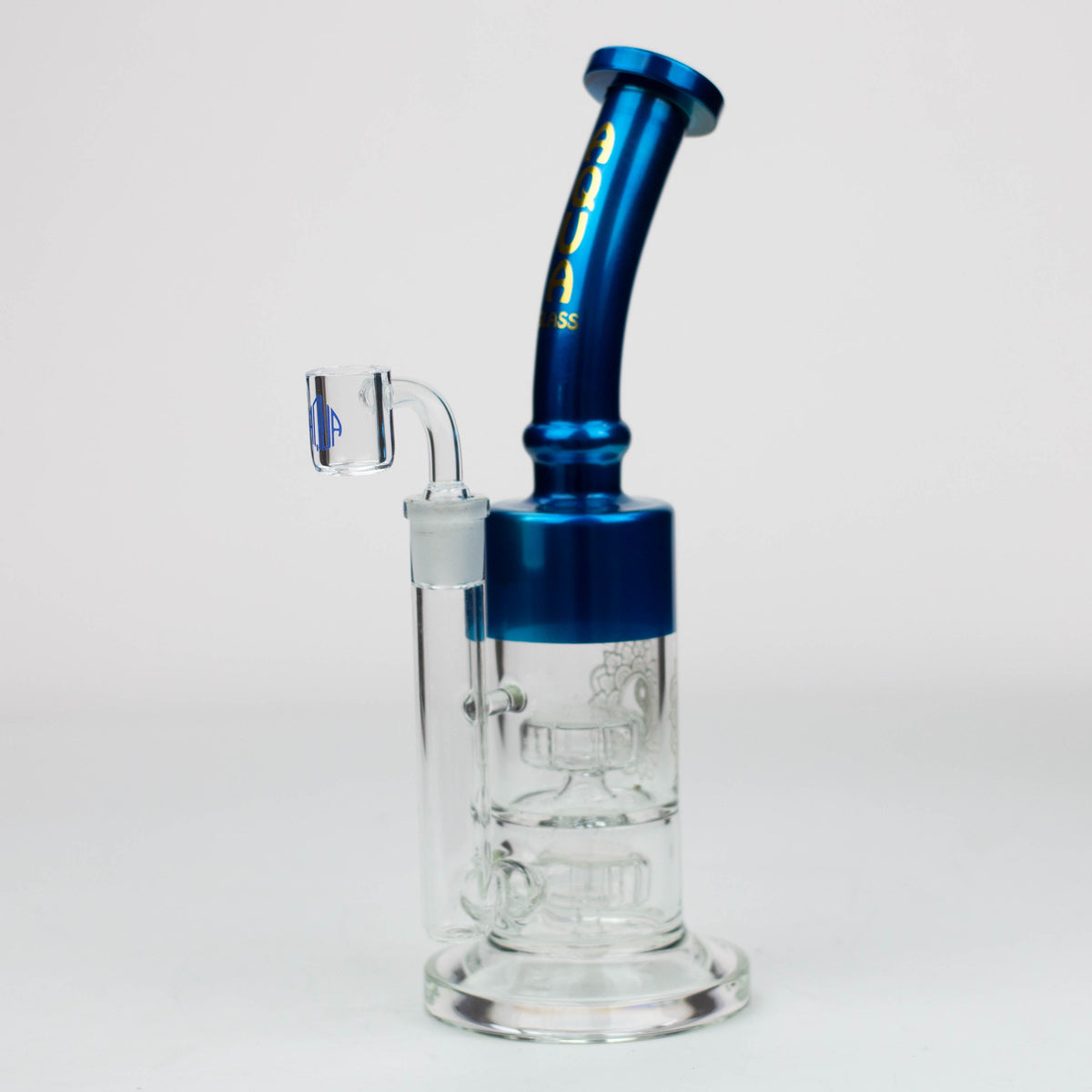 AQUA 12 inch Dual Barrel Diffuser Bong & Dab Rig Hybrid